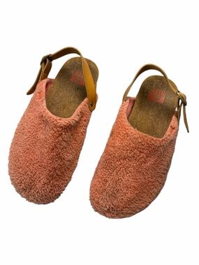 Reef Beach Bum Sage clogs faux fur upper cork footbed slingback ankle strap 7